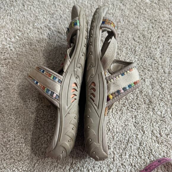 Skechers Reggae Mad Swag Strappy Slip On Sandals Women's Size 7.5 Toe Loop - Picture 6 of 8